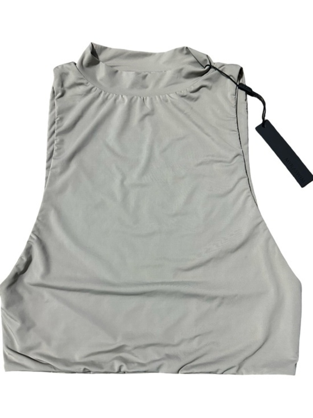 Myra Swim NWT Women’s Size M Taupe High Neck Veneta Bikini Crop Tank Top